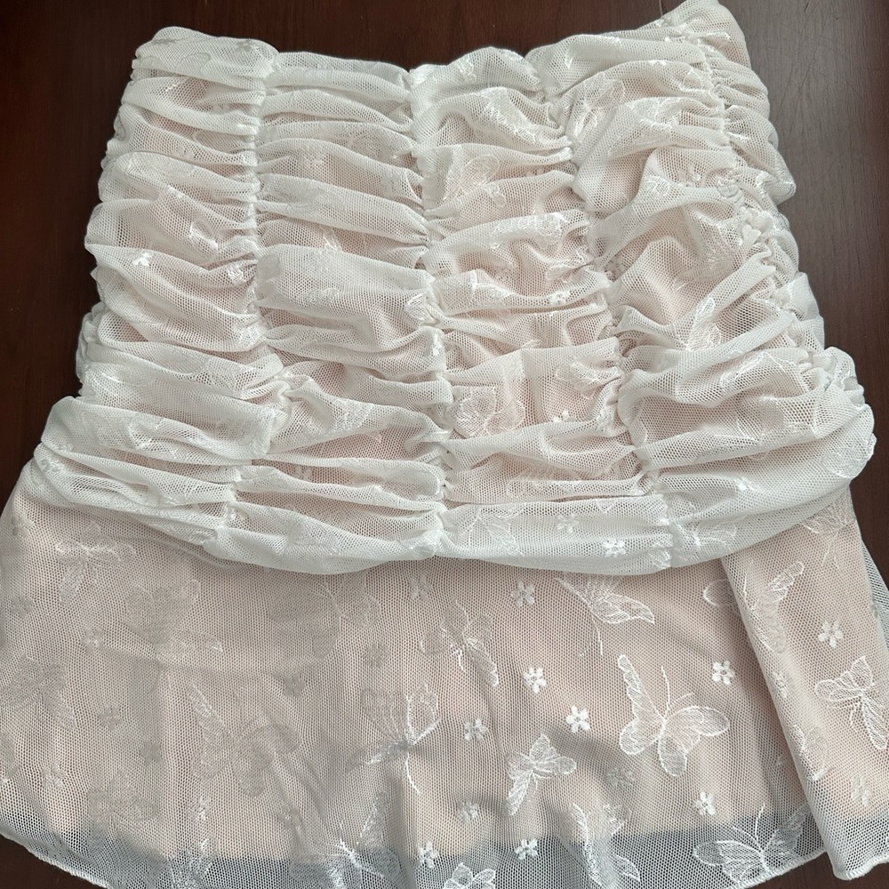 Outcast White Georgia Mini Skirt - Picture 4 of 6